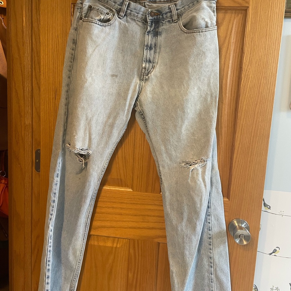 Route 66 Light Blue Distressed Men’s Jeans